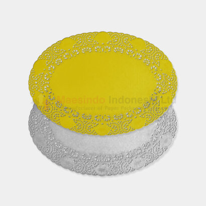 Doilies Paper Oval Gold / Silver