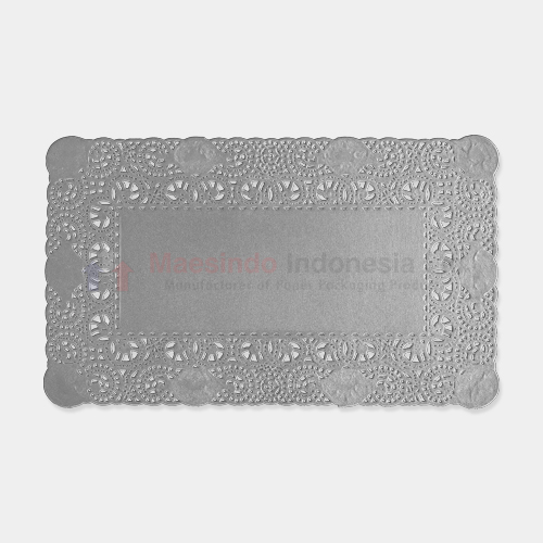 Doilies Paper Rectangular Gold / Silver - Image 3