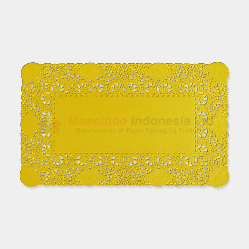 Doilies Paper Rectangular Gold / Silver - Image 2