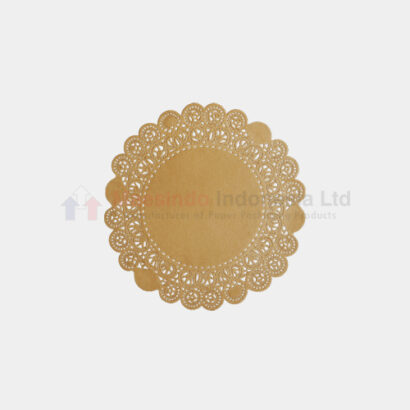 Doilies Paper Round Brown